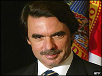 Thủ tướng Tây Ban Nha Jose Maria Aznar có đường lối cứng rắn với ETA