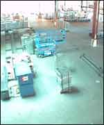 A webcam view inside the mailbox