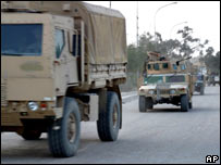 جمعہ کے دن دیوانیہ میں امریکی فوجی قافلہ