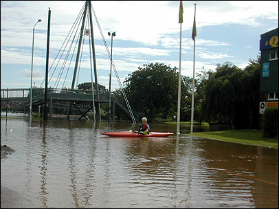 Robin Powell in his kayak