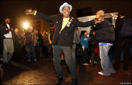 Harlem'de Obama destekçileri