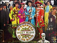 披头士唱片《佩珀中士的孤独之心俱乐部乐队》封面