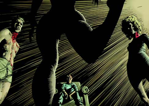 Mark faces the Lamia - artwork by Frazer Irving