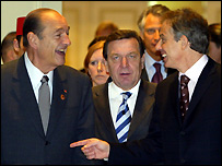 Шірак, Шредер і Блер