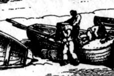 Men lifting goods off boat