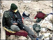 Sobrevivente do terremoto em Bam