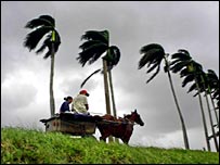 Küba'da esen şiddetli rüzgar 