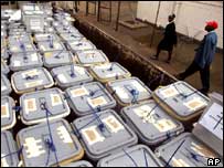 Caixas de votos já contados