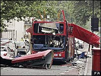 Chiếc xe buýt bị đánh bom hôm 7/7/05