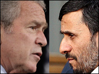 محمود احمدی نژاد، جورج بوش