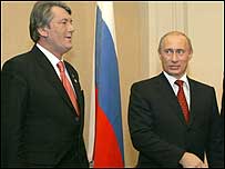 Віктор Ющенко та Владімір Путін