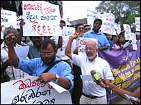 protest by media workers