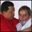 Os presidentes da Venezuela, Hugo Chávez, e do Brasil, Luiz Inácio Lula da Silva