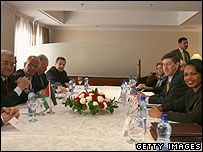 Bà Rice hội đàm với lãnh đạo Palestine