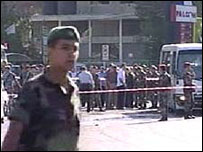 Olay yerinde Lübnanlı asker