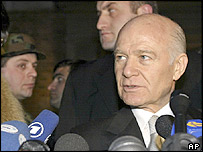 O líder rebelde da Ajaria, Aslan Abashidze