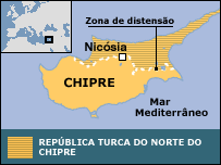 Mapa do Chipre