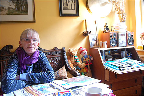 Lesley Boulton at home in 2009