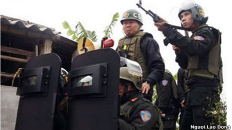 Cưỡng chế ở Tiên Lãng hồi tháng Một năm 2012