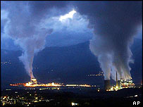 Fábrica poluindo o ar