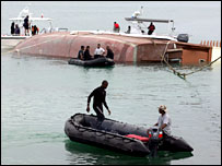 قايق غرق شده