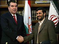 محمود احمدی نژاد و امامعلی رحمانف