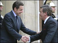 Nicolas Sarkozy ve Viktor Yuşçenko