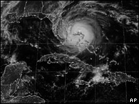 Imagem de satélite do furacão Jeanne