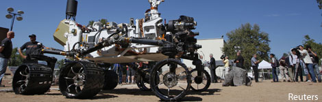 A model of the Curiosity Mars rover
