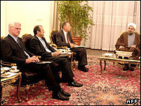 حسن روحانی و وزرای خارجه سه کشور عمده اروپايی