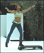 Aerobics demonstration at the Lifestyle event