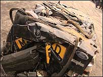 Crushed car