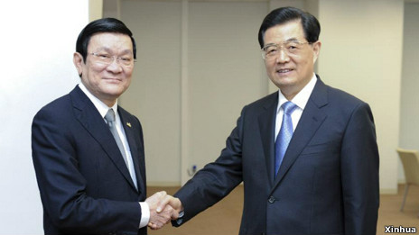 Hai ông Trương Tấn Sang và Hồ Cẩm Đào