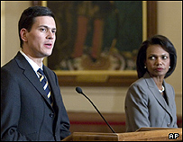 دیوید میلیبند و کاندولیزا رایس