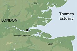 Map of thames estuary