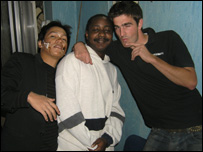 Andrew and friends on New Year's Eve