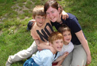 Lowri a rhai o'r bechgyn