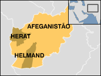 Mapa do Afeganistão