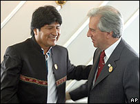 Evo Morales e Tabaré Vázquez