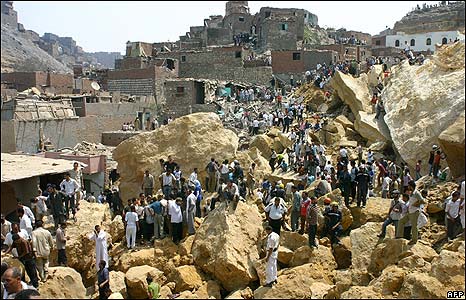 Nhà bị phá hủy ở khu ổ chuột tại Cairo