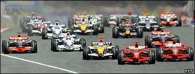 صحنه آغاز گراندپری بارسلونا