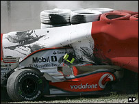 صحنه تصادف هایکی کووالاینن