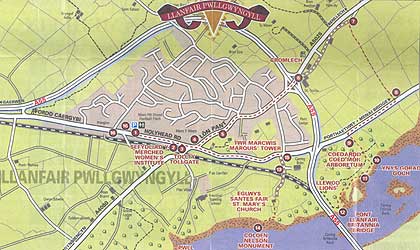 Map llawn o lwybr y llewod