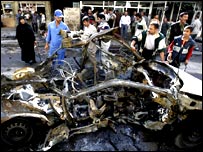 Irak'ta patlama sonrası olay yeri