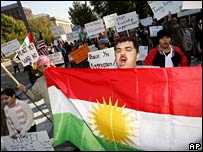 Kürt eylemcilerin Washington'daki gösterisi