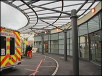 Outside the new department