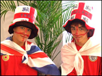 Grainville students fly the English flag