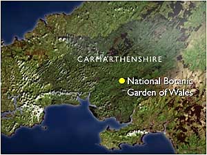 National Botanic Garden  of Wales map
