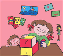 دوستان با هم فکاهی می گويند.