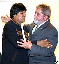 Evo Morales e Luiz Inácio Lula da Silva